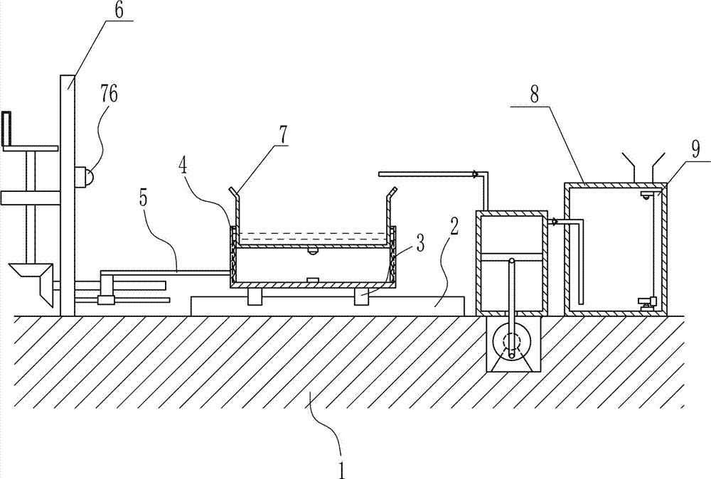 Efficient and automatic water adding device convenient to adjust and used for animal husbandry feeding