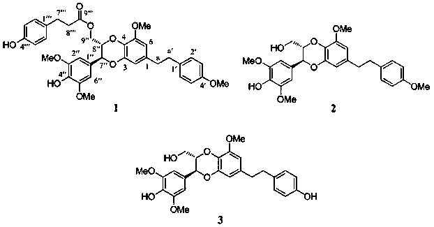 A bibenzyl derivative in dendrobium officinale leaves and its preparation method and application