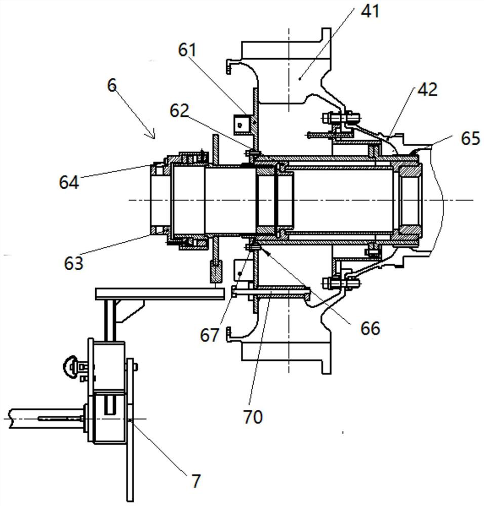 An assembly tooling for a low-pressure turbine of an engine