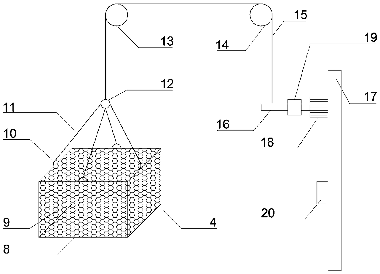 Chicken raising cage with feeding device