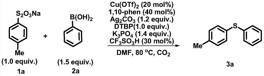 Synthetic method of aryl sulfide type compound