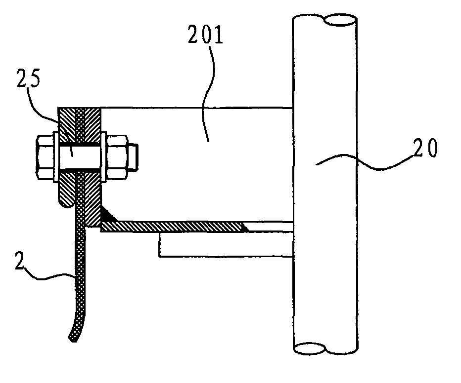 Inlet sealing and connecting device used for waste-heat boiler