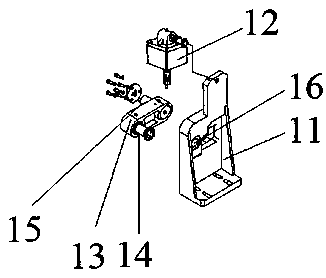 Pressing beam and upper movable wheel combination device of ceramic edge grinding chamfering machine