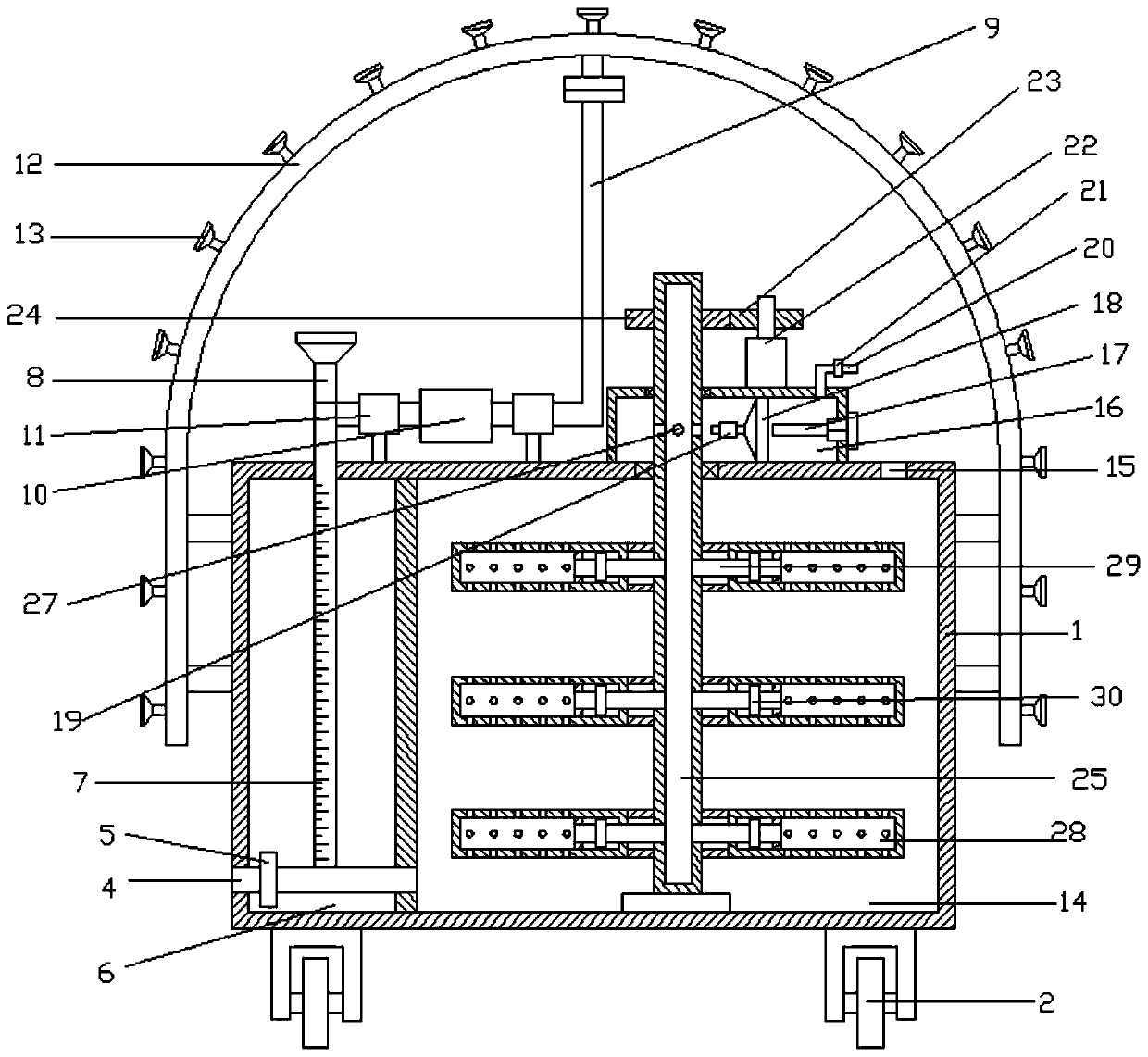 Tunnel secondary lining automatic constant temperature maintenance simple bench