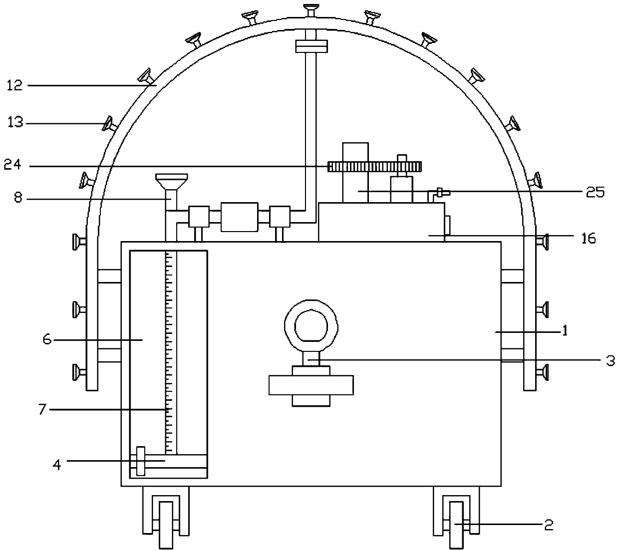 Tunnel secondary lining automatic constant temperature maintenance simple bench