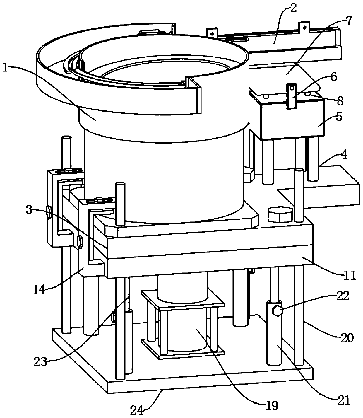 Feeding mechanism based on screw machine tool