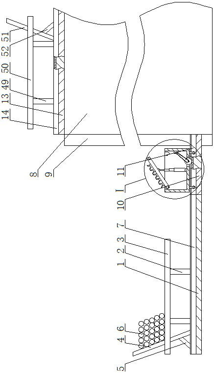 A steel pipe support device for prefabricated building construction