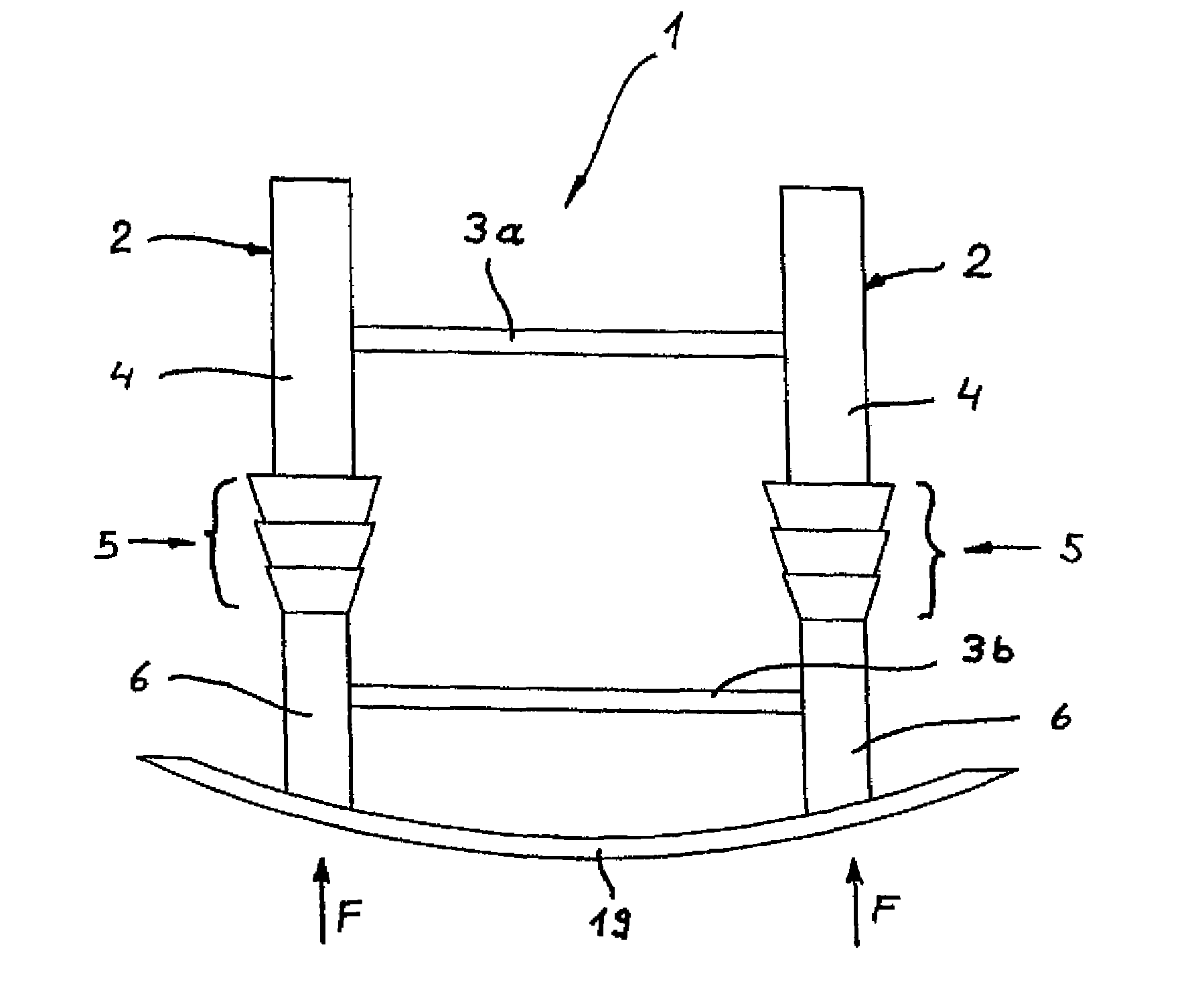 Adaptive crash structure for a vehicle body or chassis of a motor vehicle