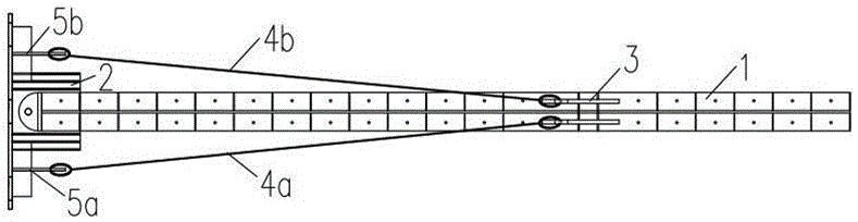 Wall-attaching type hoisting hanging bracket capable of achieving horizontal large-angle stepless adjustment