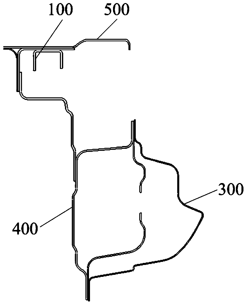 Built-in sliding door lower guide rail installation structure