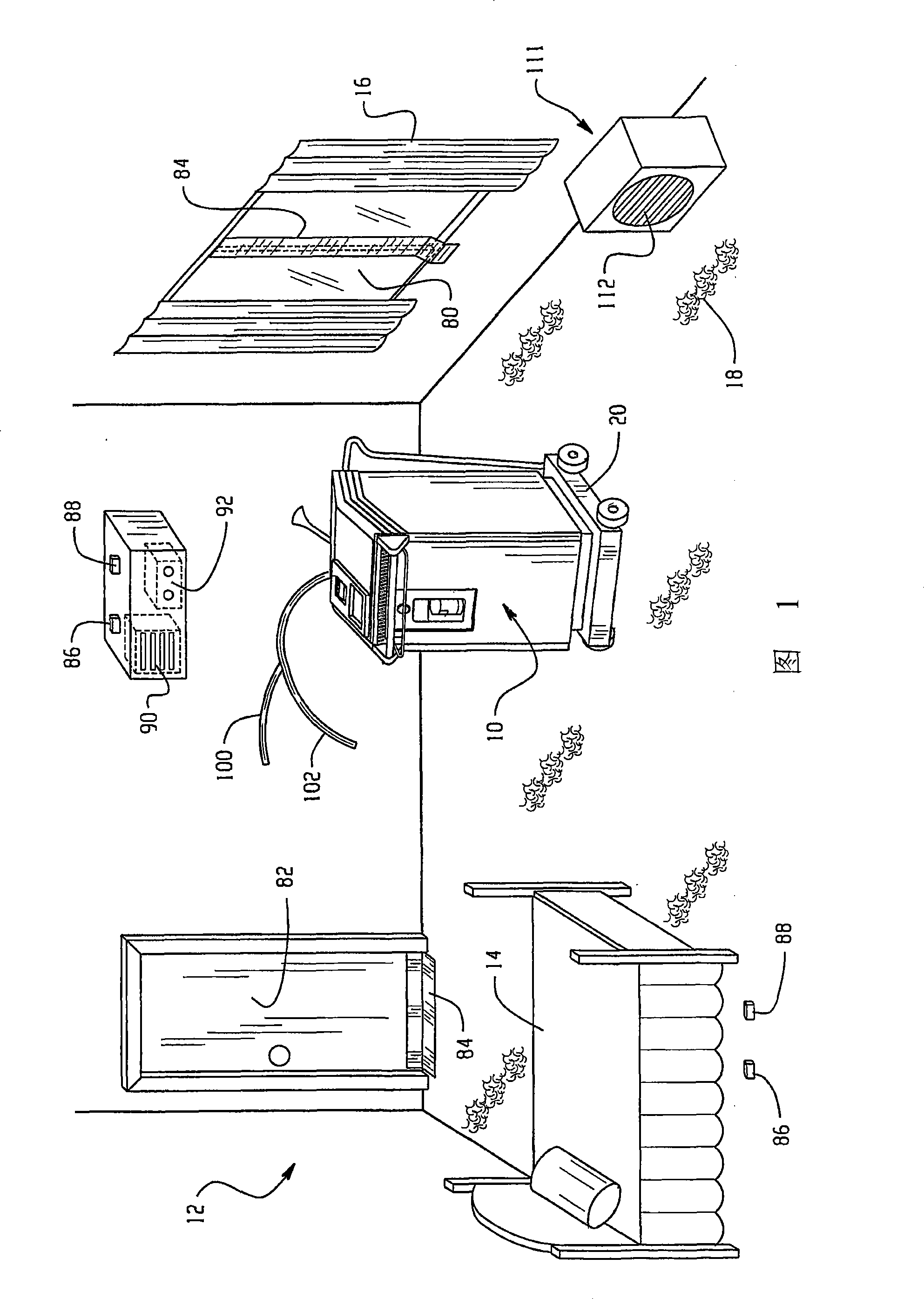 Room decontamination with hydrogen peroxide vapor