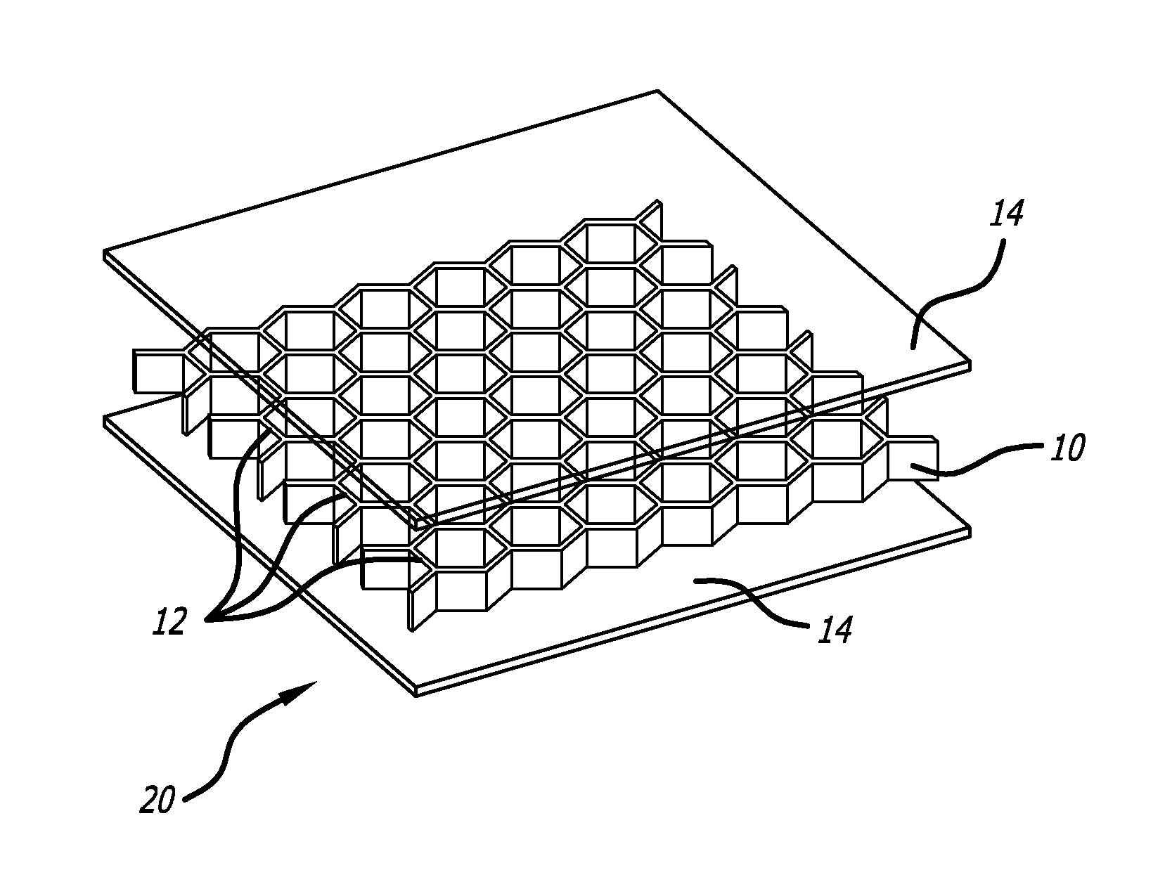 Composite sandwich panel with differential resin layers