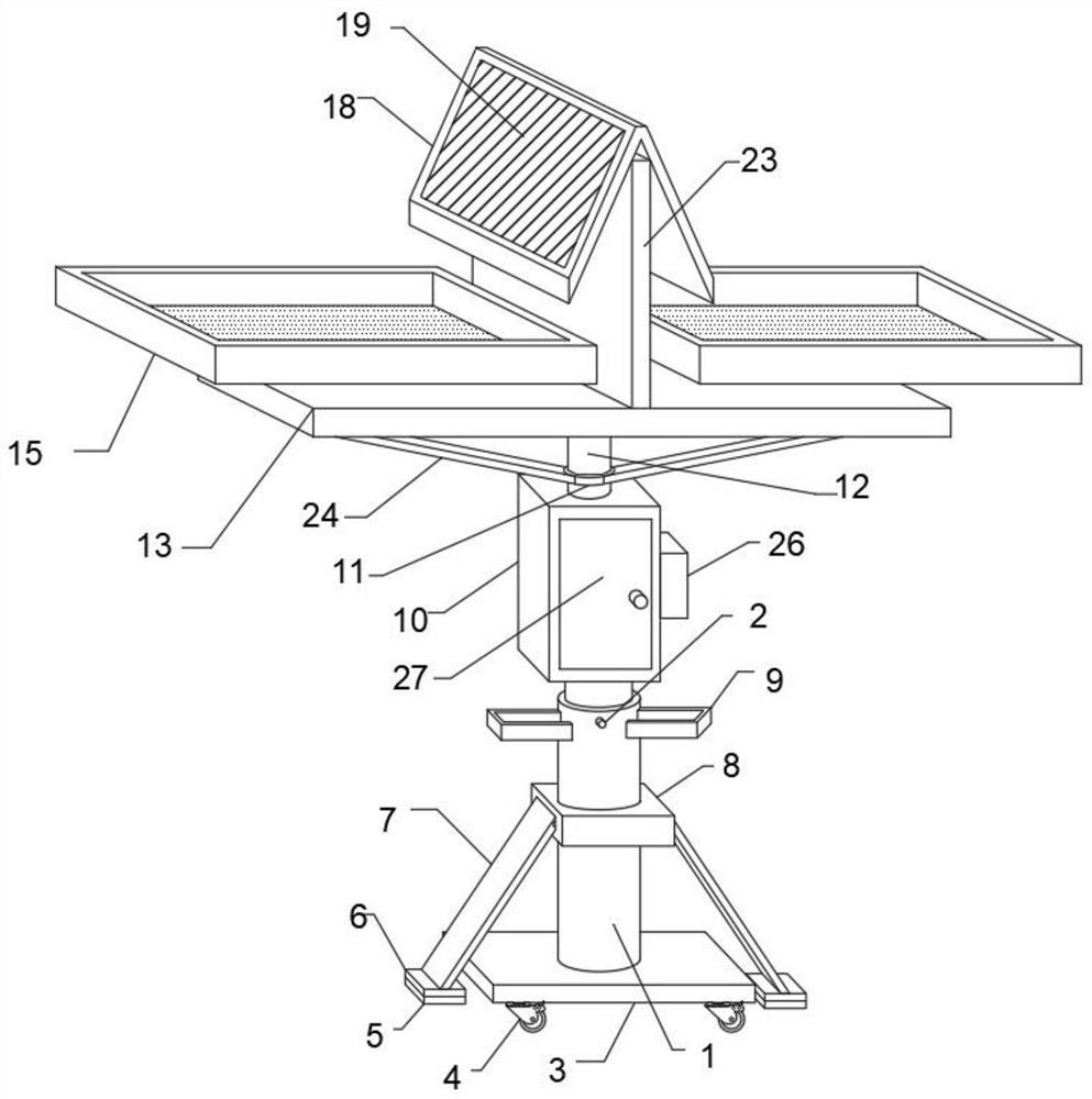 Airing device for rice processing