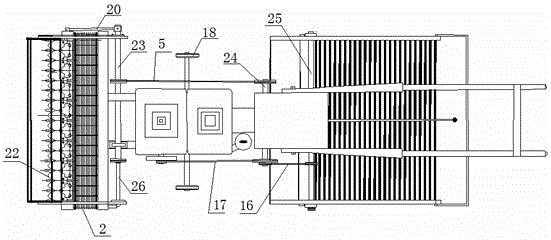 Single-caterpillar-band pseudo-ginseng combine harvester