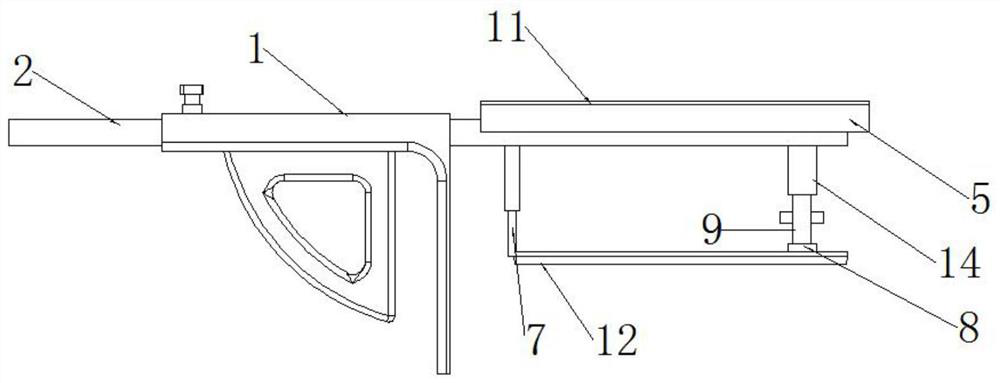 A kind of agricultural machinery belt soil removal device with adjustable scraper length