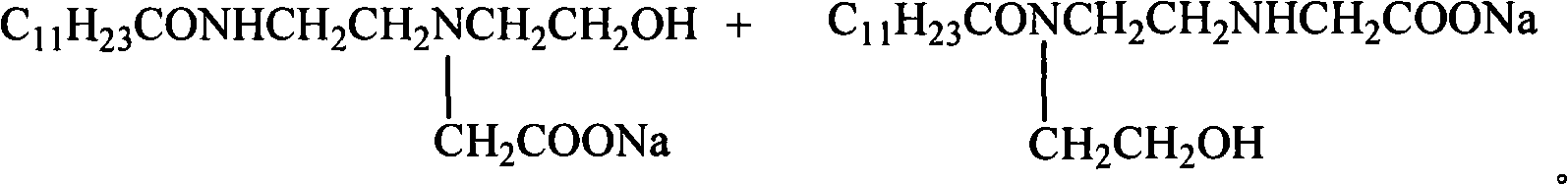 Dodecoic acid acidamide surfactant and synthetic method