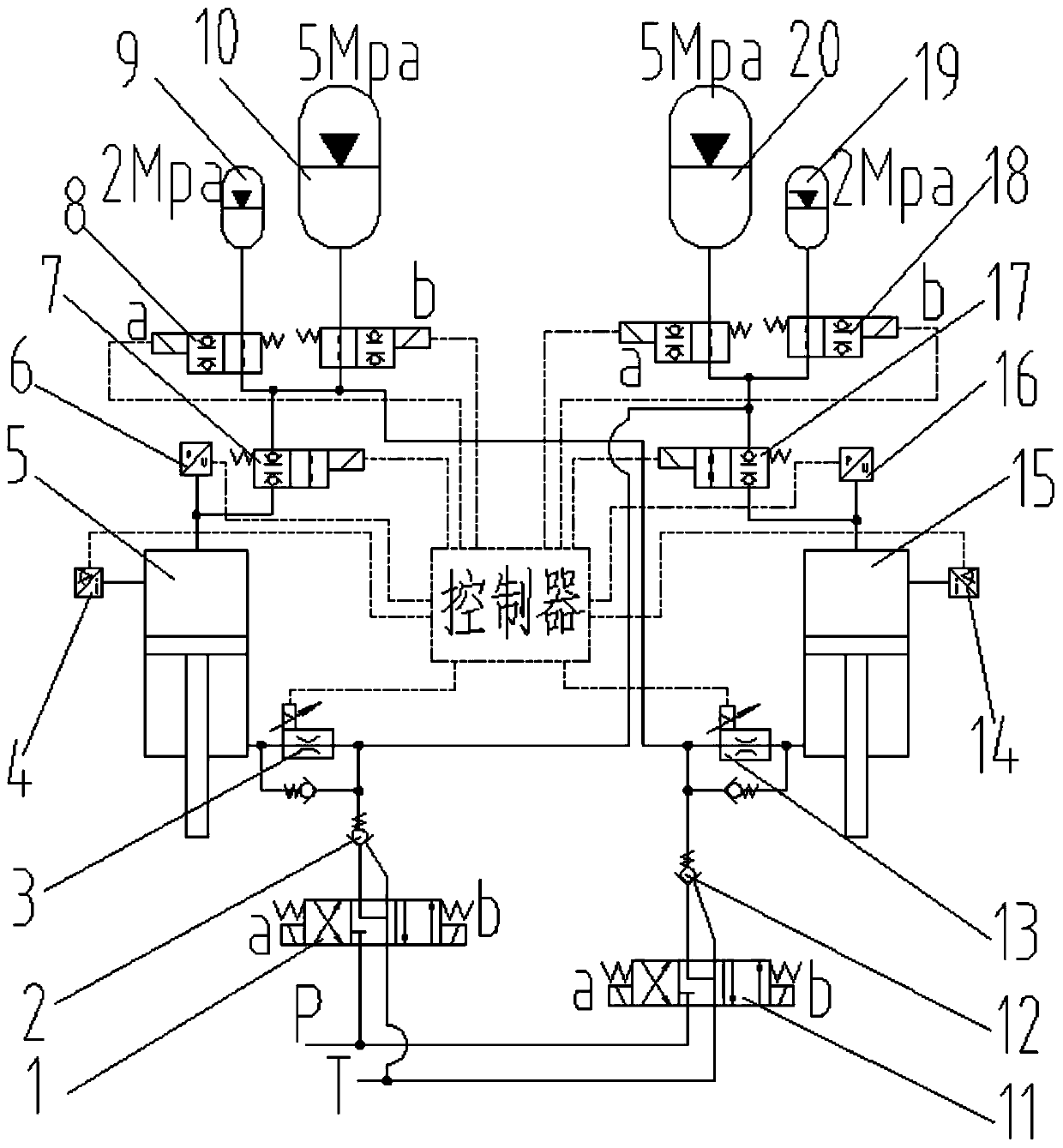 Oil-air suspension system and engineering machinery with the system