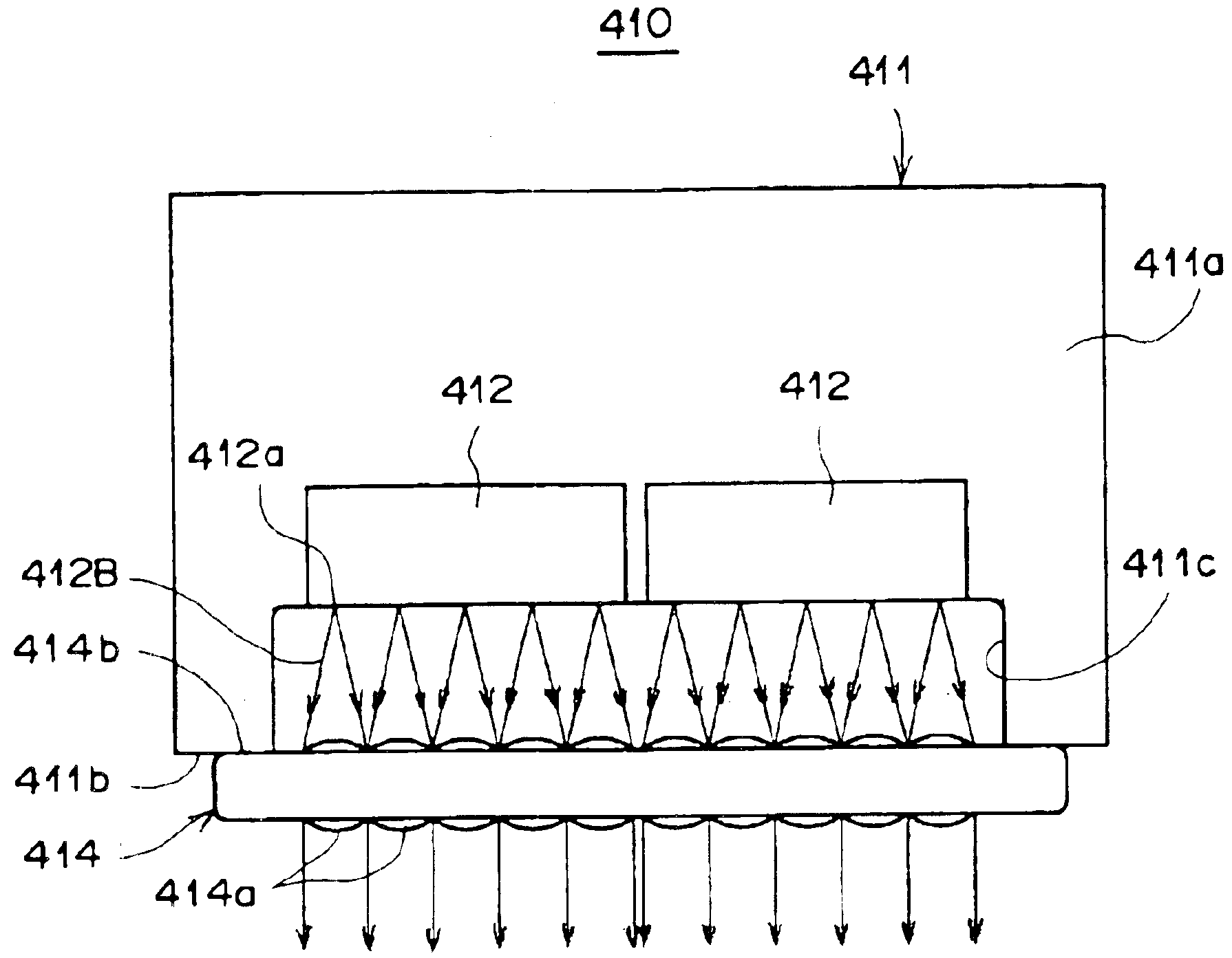 Laser diode array, laser device, wave-coupling laser source, and exposure device