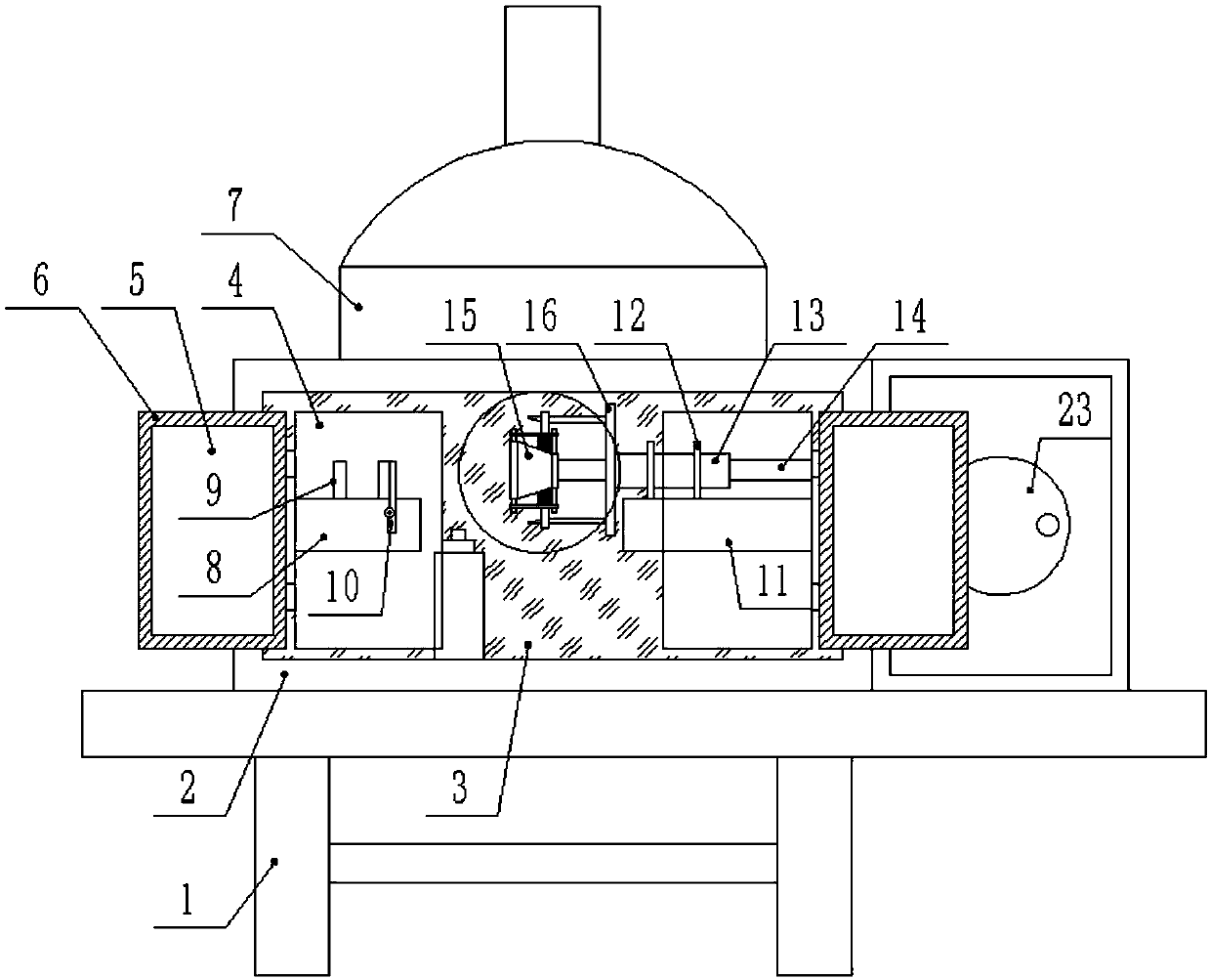 Environment-friendly enameled wire paint film removing device with protective function