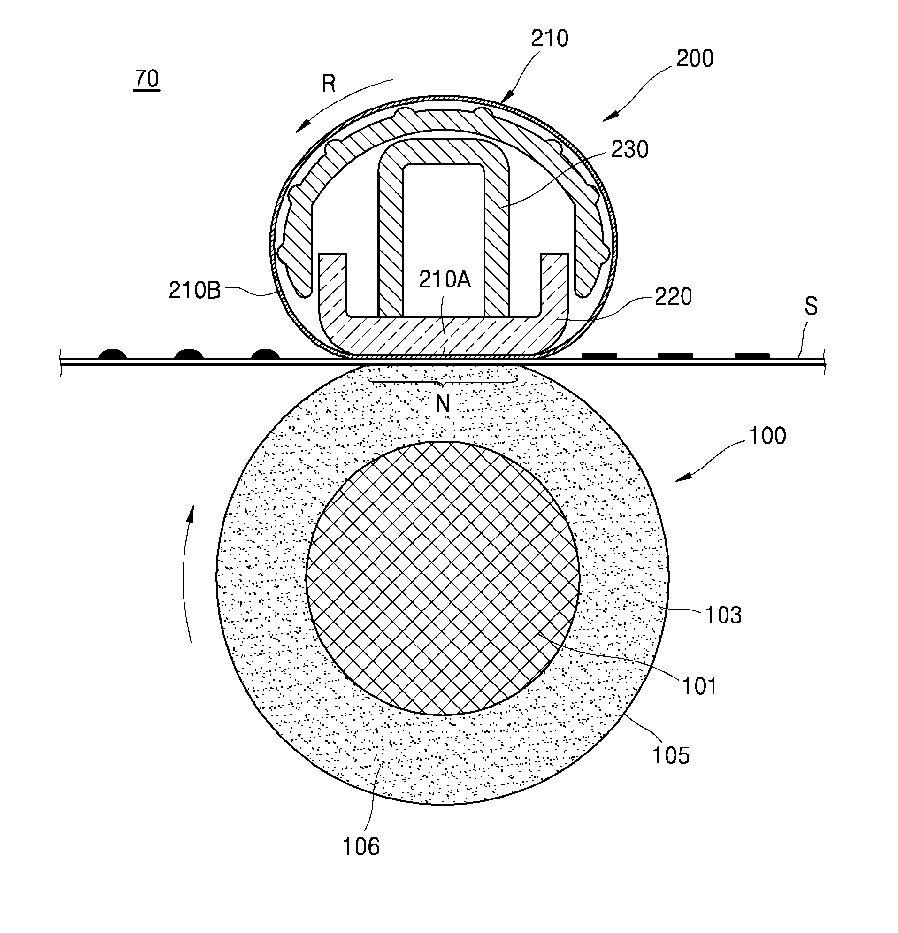 Fusing device and eletrophotographic image forming apparatus