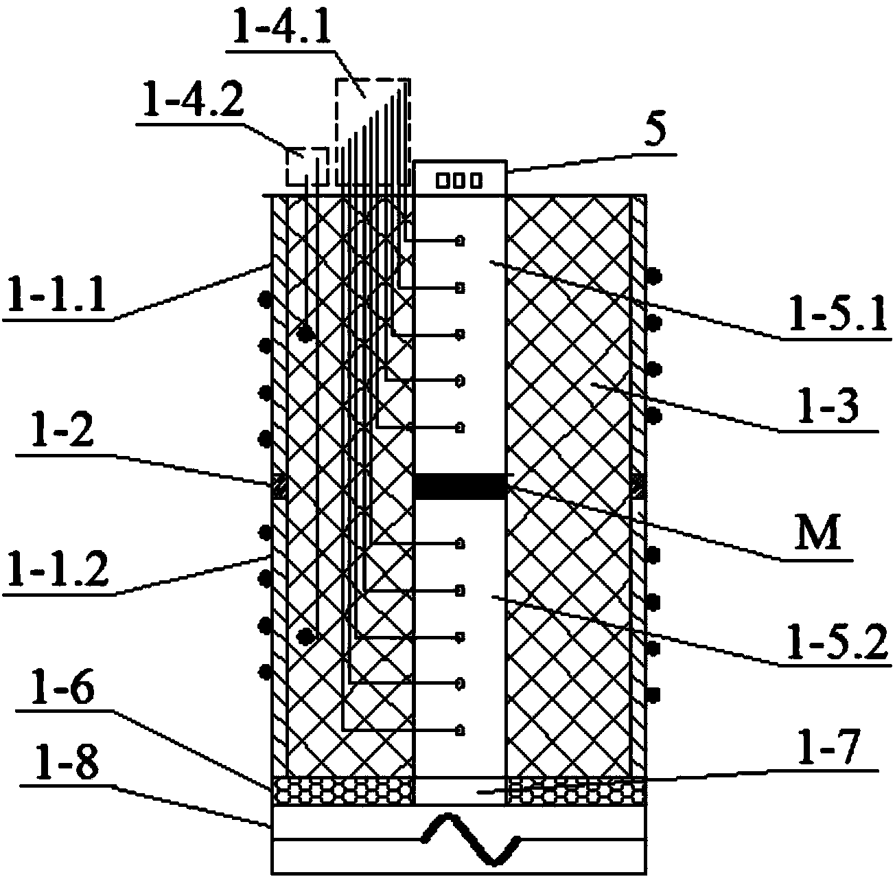 Steady-state method-based heat conductivity coefficient measurement device