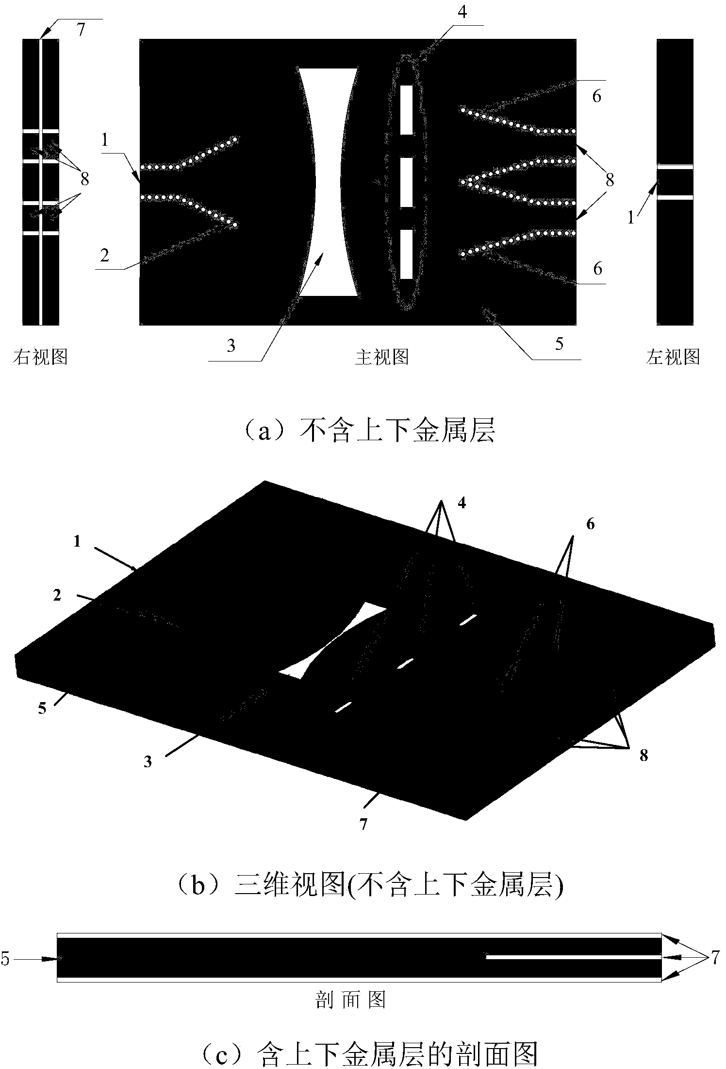 Terahertz substrate integrated waveguide multi-channel power divider