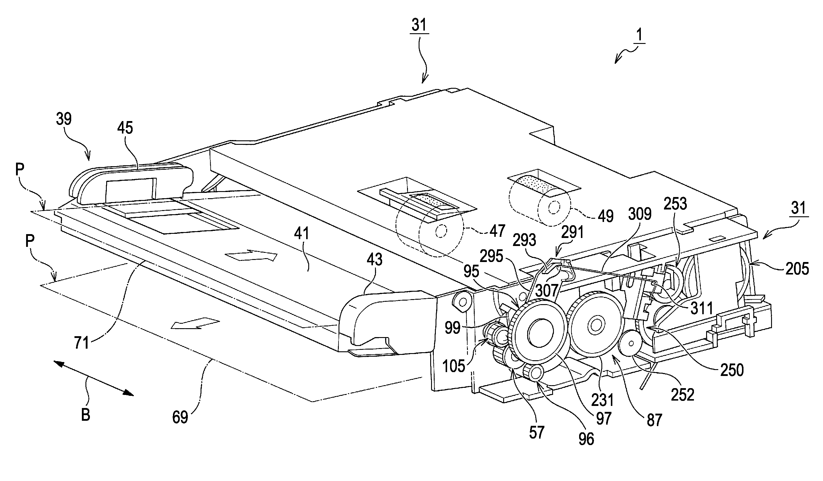 Transport-object transporting device and image processing apparatus