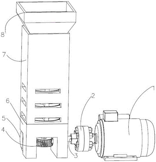 A tea deblocking and screening machine