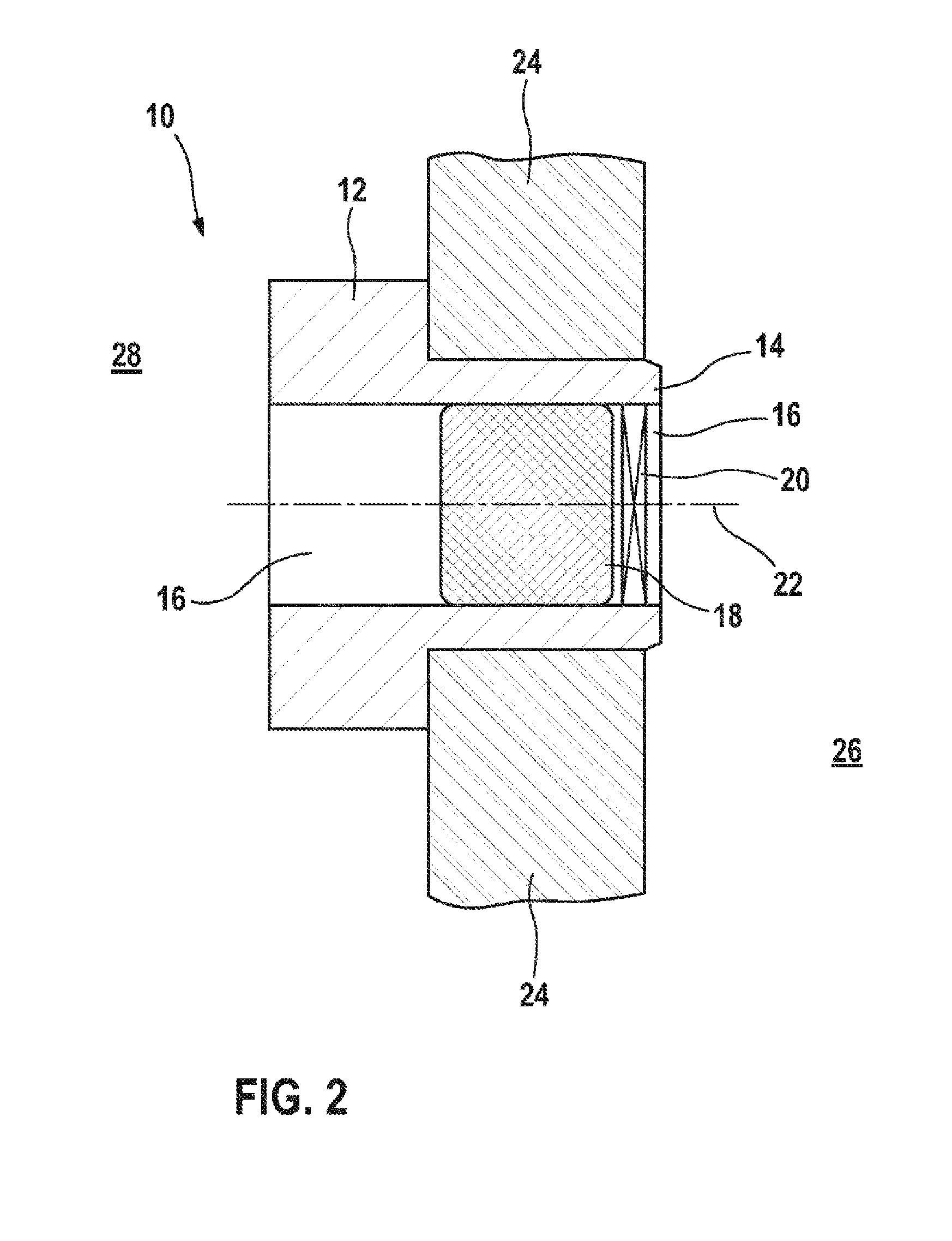 Pressure Equalizing Element, Battery having a Pressure Equalizing Element, and Motor Vehicle having a Corresponding Battery
