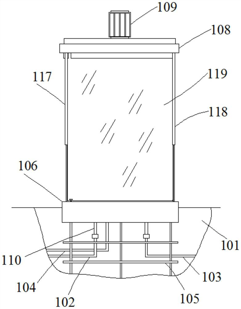 Garden landscape column greening construction method