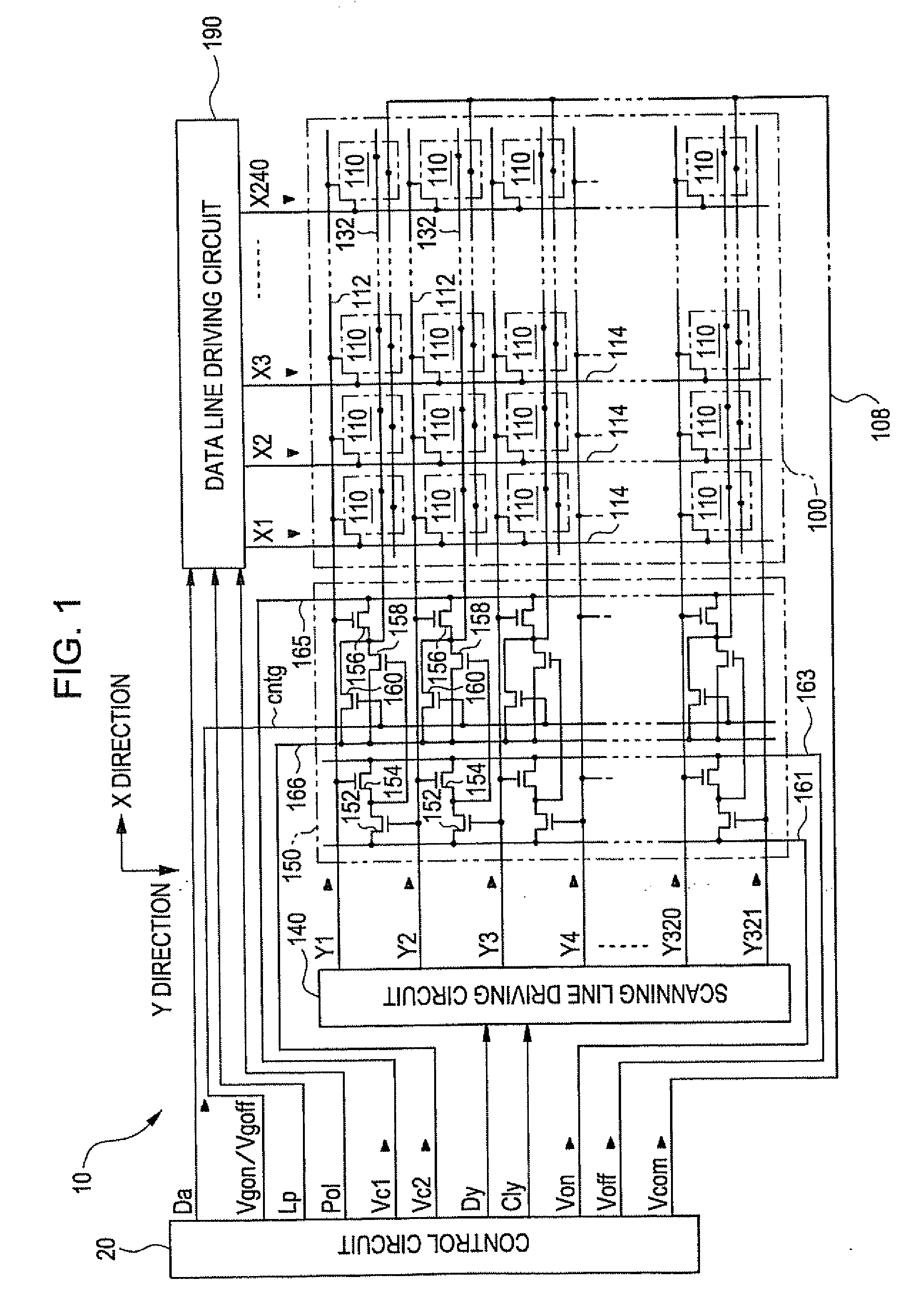 Electro-optical device, driving circuit of electro-optical device, and electronic apparatus