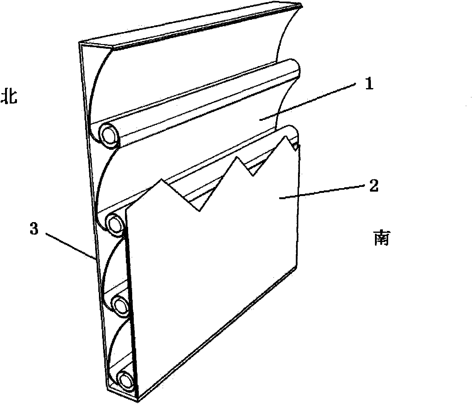 Wall-hanging-type heat collector adopting half-edge compound parabolic concentrating devices