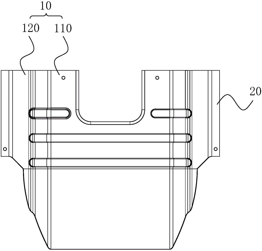Front lower fender of engine and truck