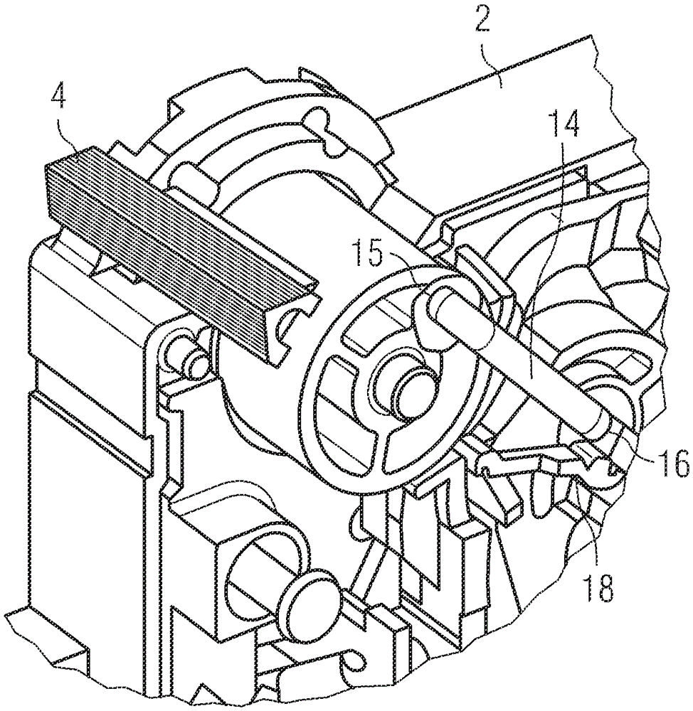 Switchgear with rocker, especially protective switch