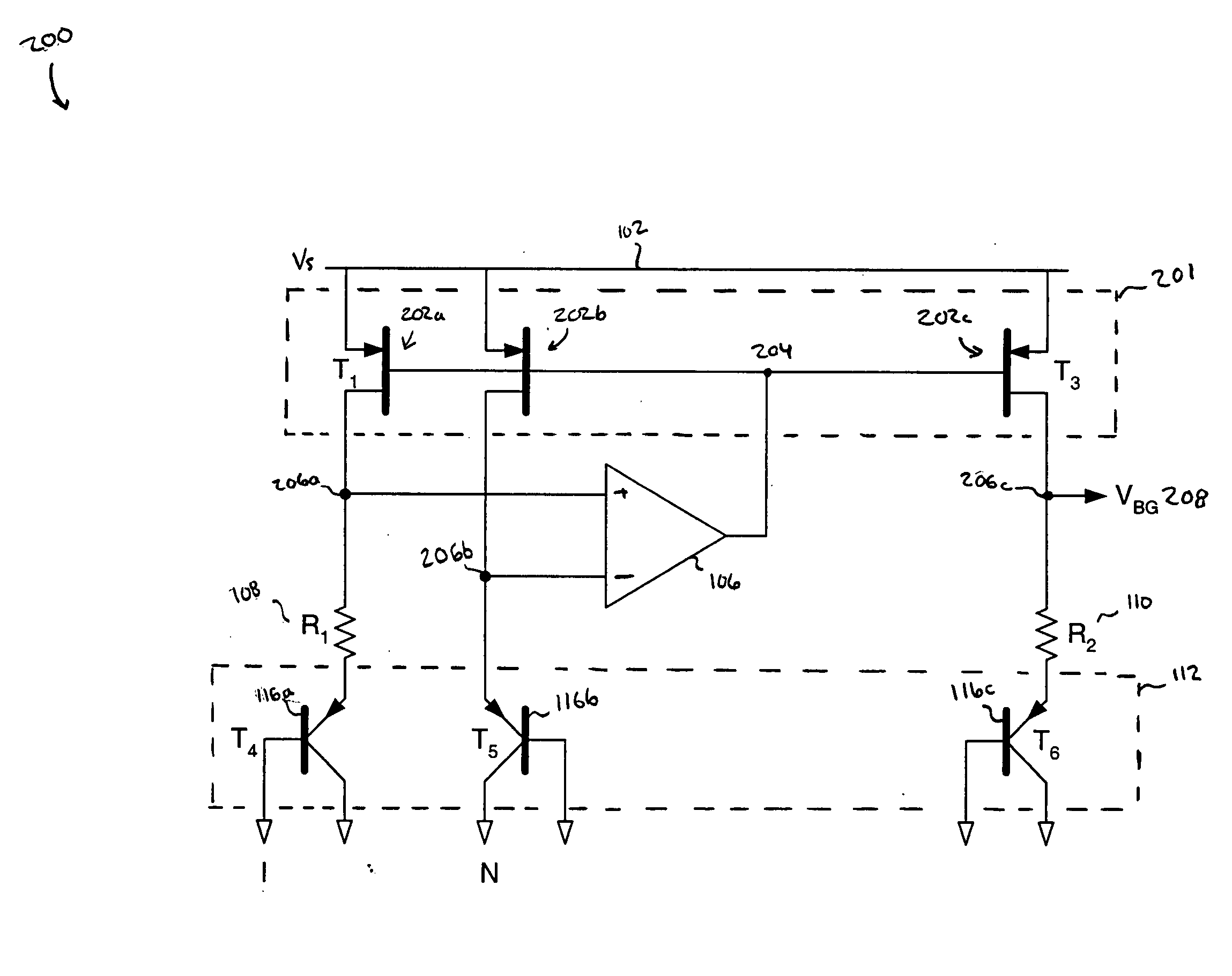 Apparatus and method for a low voltage bandgap voltage reference generator