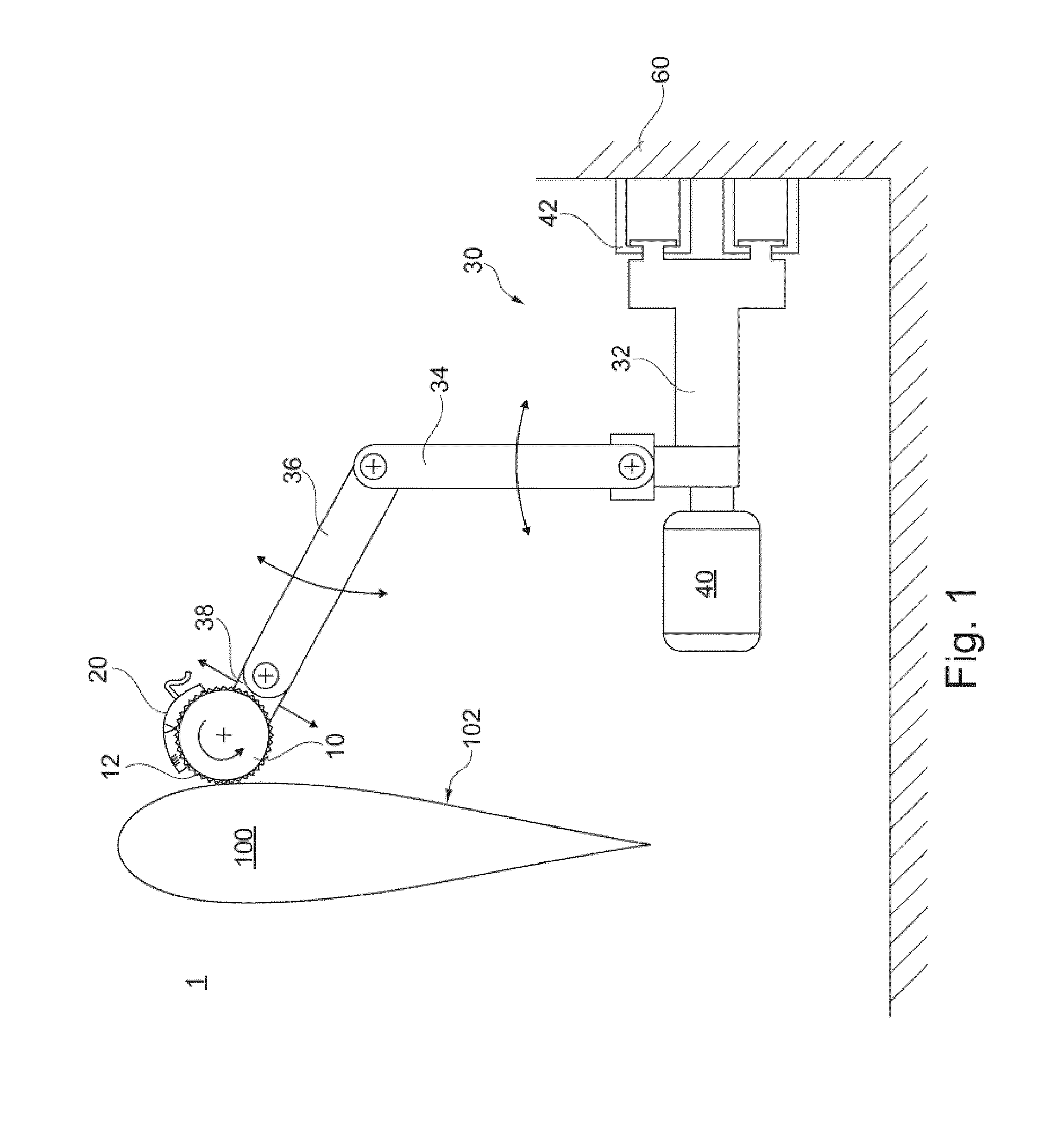 Grinding device for machine based grinding of rotor blades for wind energy systems