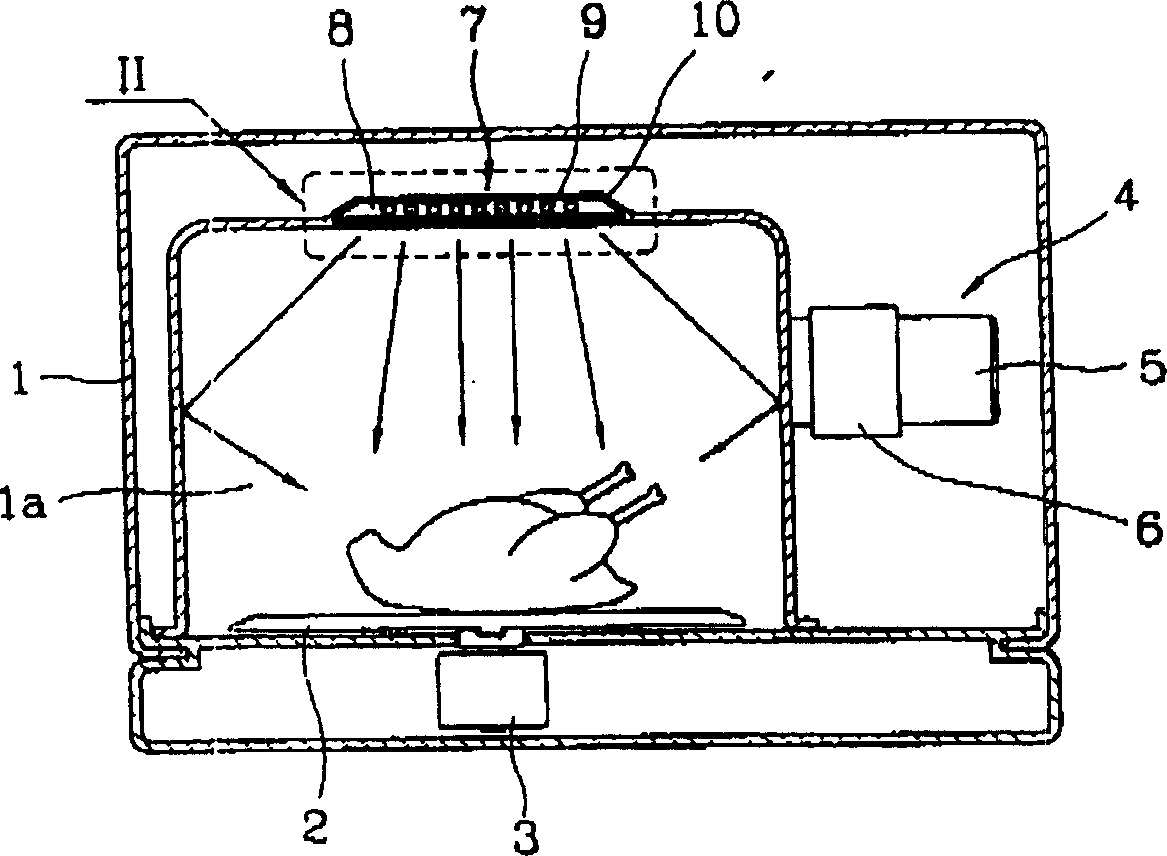 Microwave device including grid mesh part