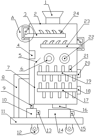 Building waste processing device