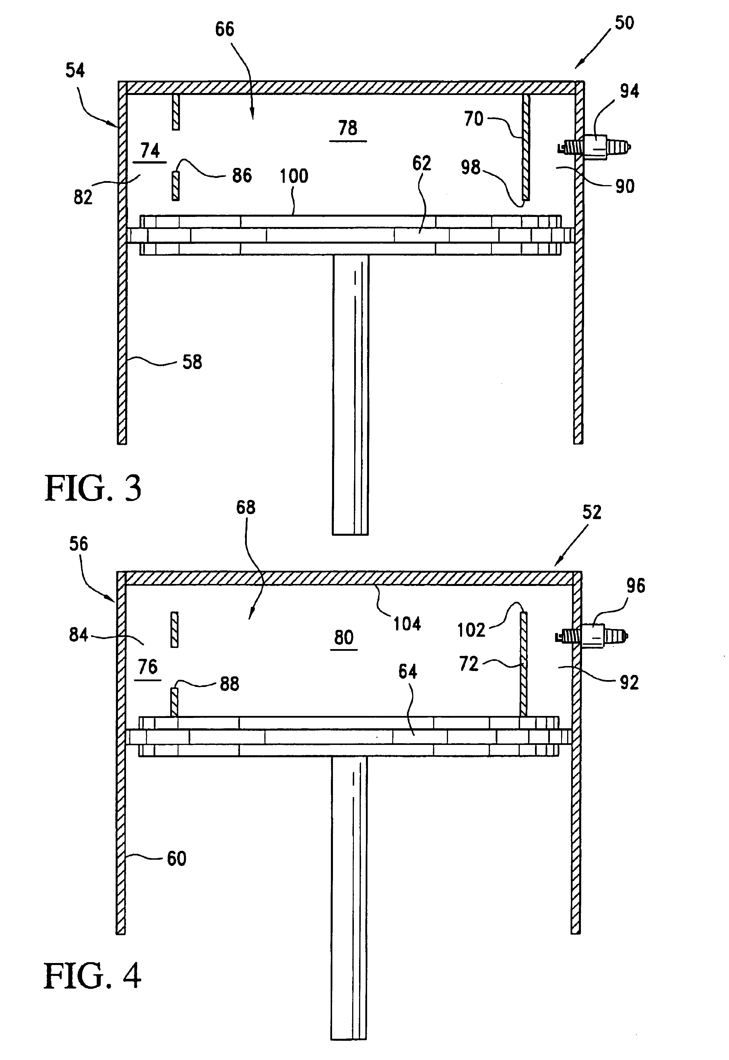 Multiple-front combustion chamber system with a fuel/air management system