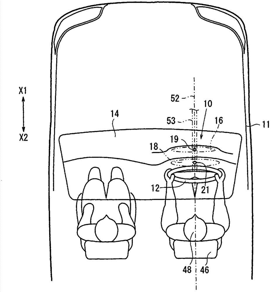 Vehicular display device, vehicle with vehicular display device