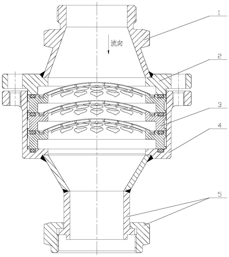 A filter device for reducing liquid rocket motor liquid flow test excess