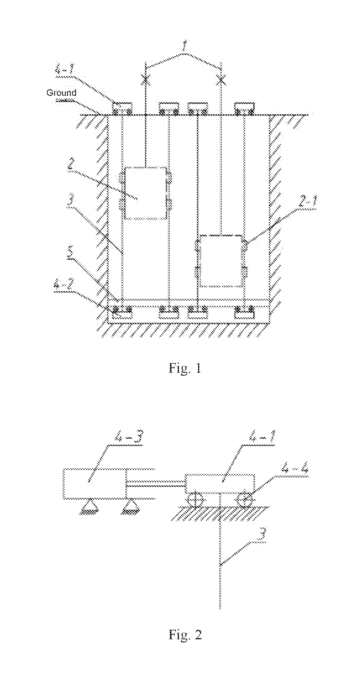 A horizontally movable vertical shaft rope guide and regulating method thereof