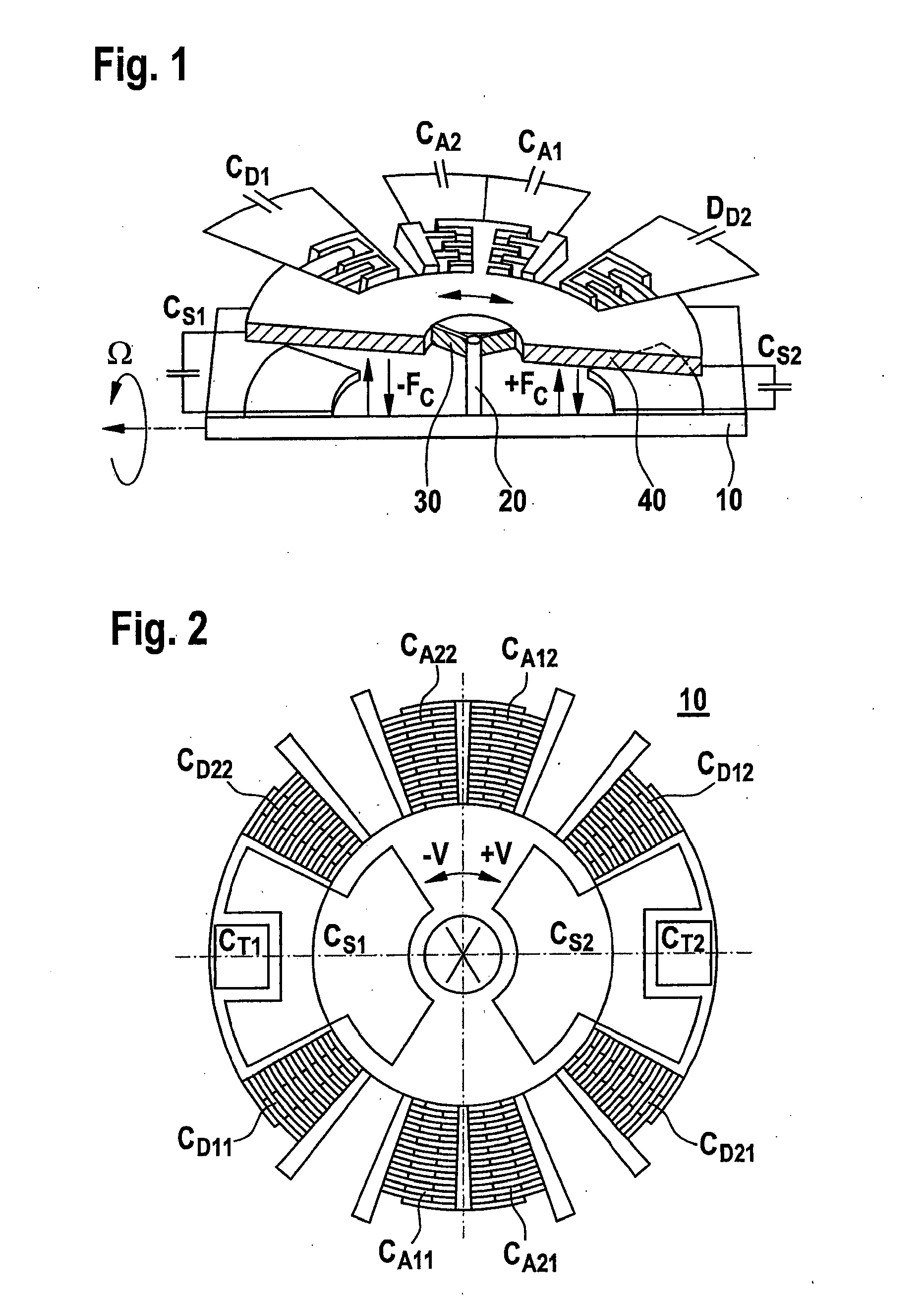 Rotation-rate sensor having two sensitive axes