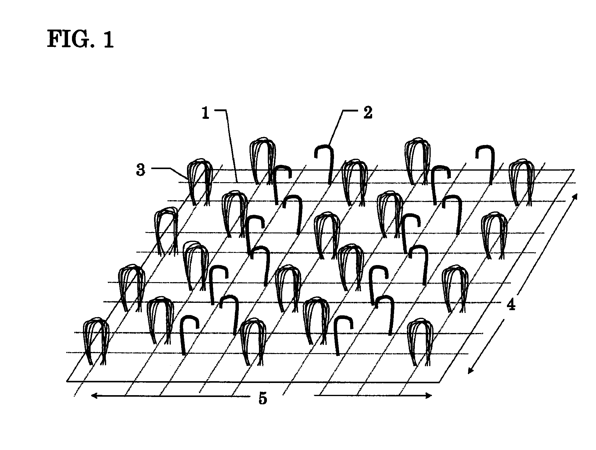 Surface fastener and surface fastener latch element combination