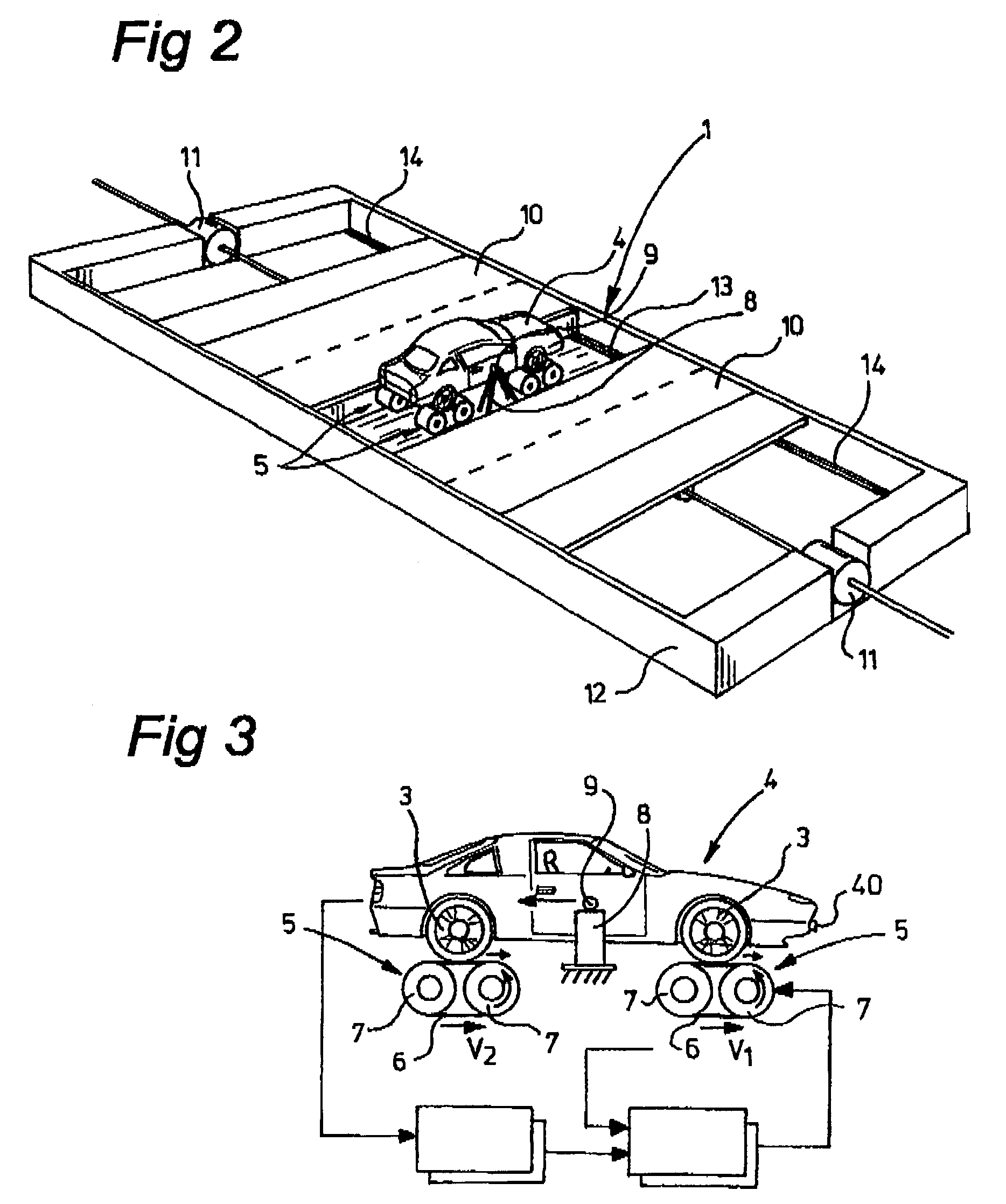 System for performing tests on intelligent road vehicles