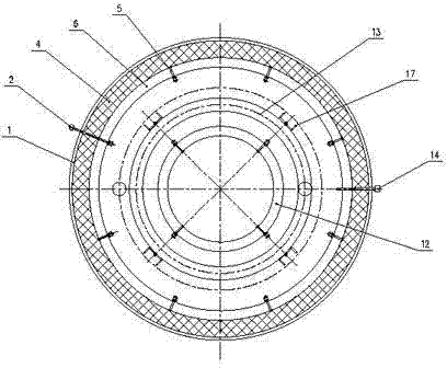 Bell jar type silicon tetrachloride heating furnace