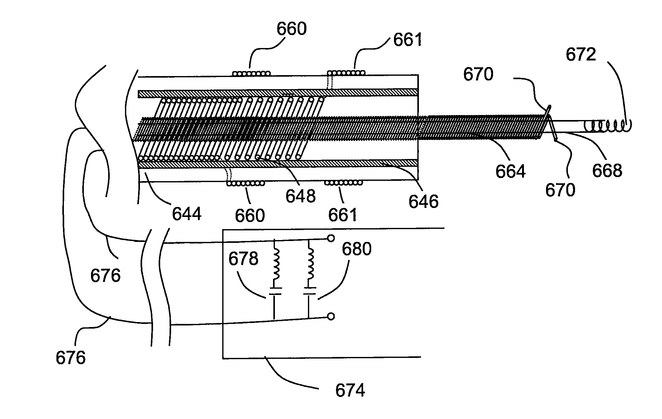 MRI compatible electrical lead for an implanted electronic medical device