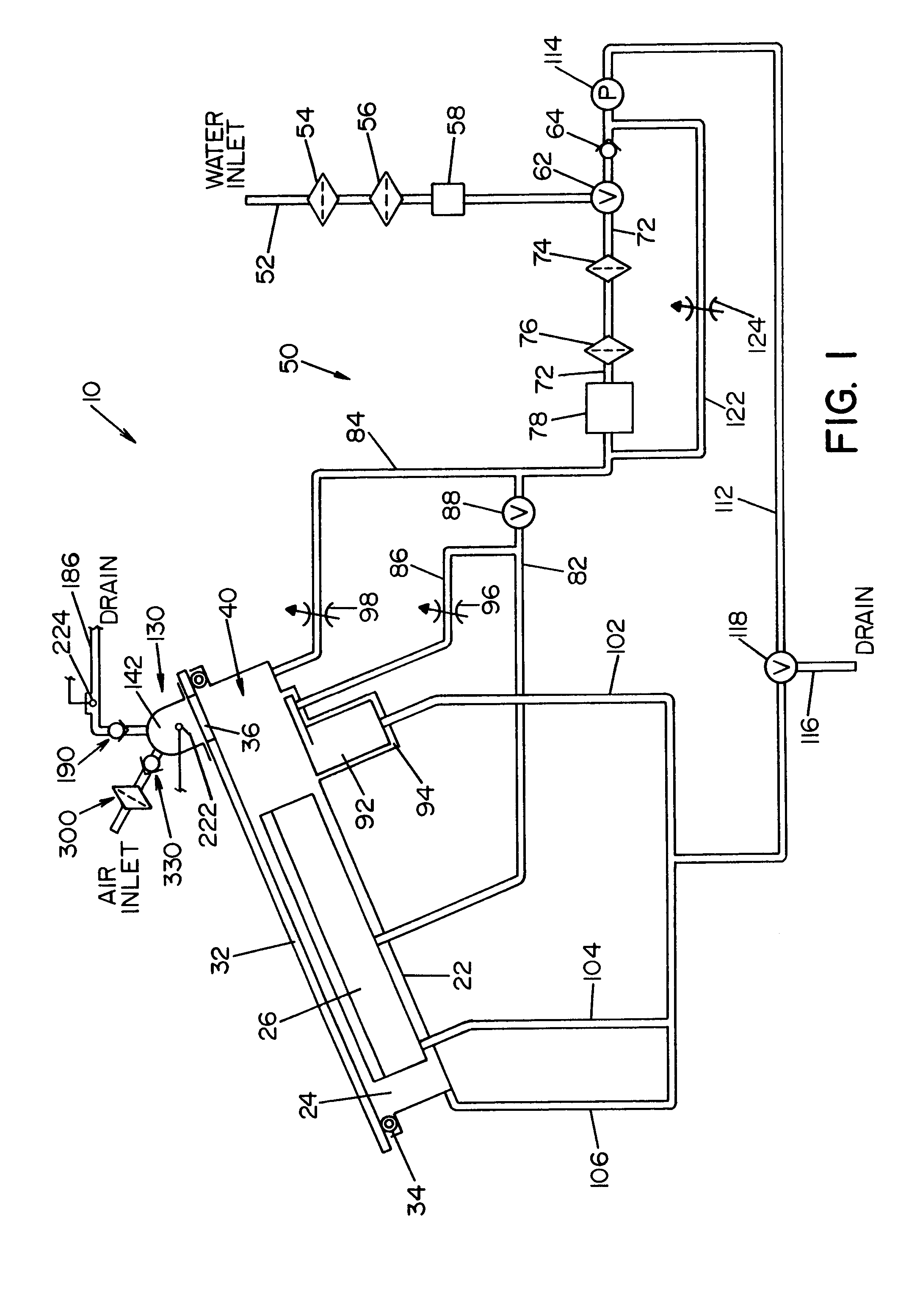 Fluid over-flow/make-up air assembly for reprocessor