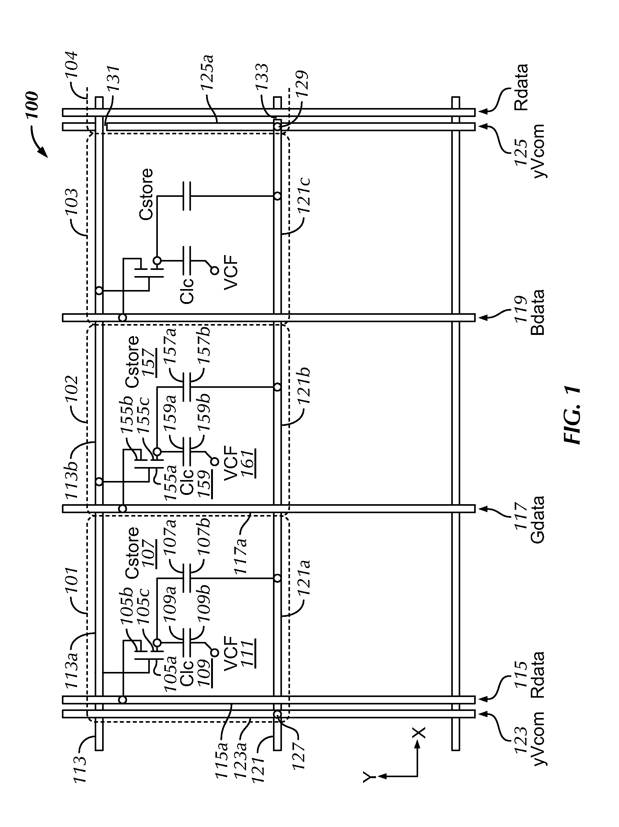 Display with dual-function capacitive elements