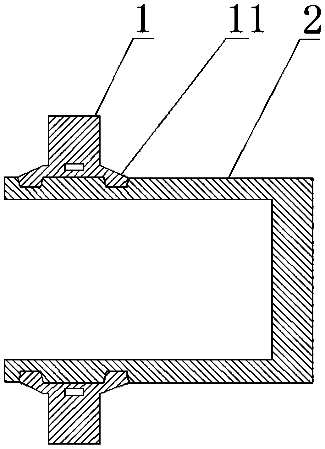 A target vacuum diffusion welding system and method